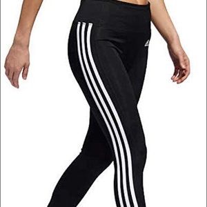 Adidas 3 Stripe Climalite Leggings SMALL